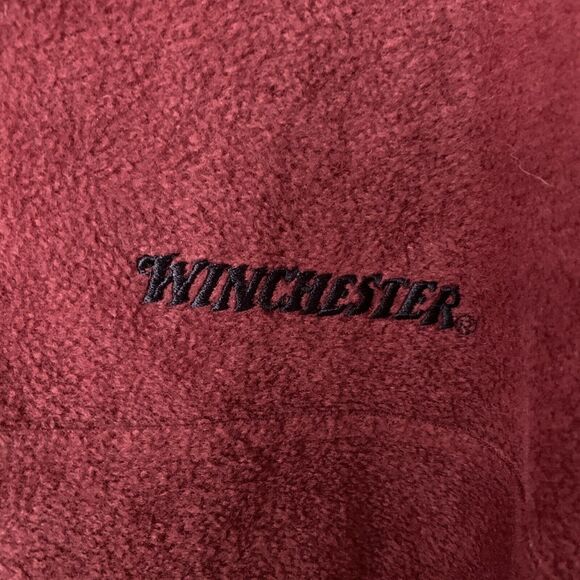 Rugged Sportsman Outdoors WINCHESTER Full Zip Fleece Jacket Sz XL Dark Red A10 - Picture 3 of 7
